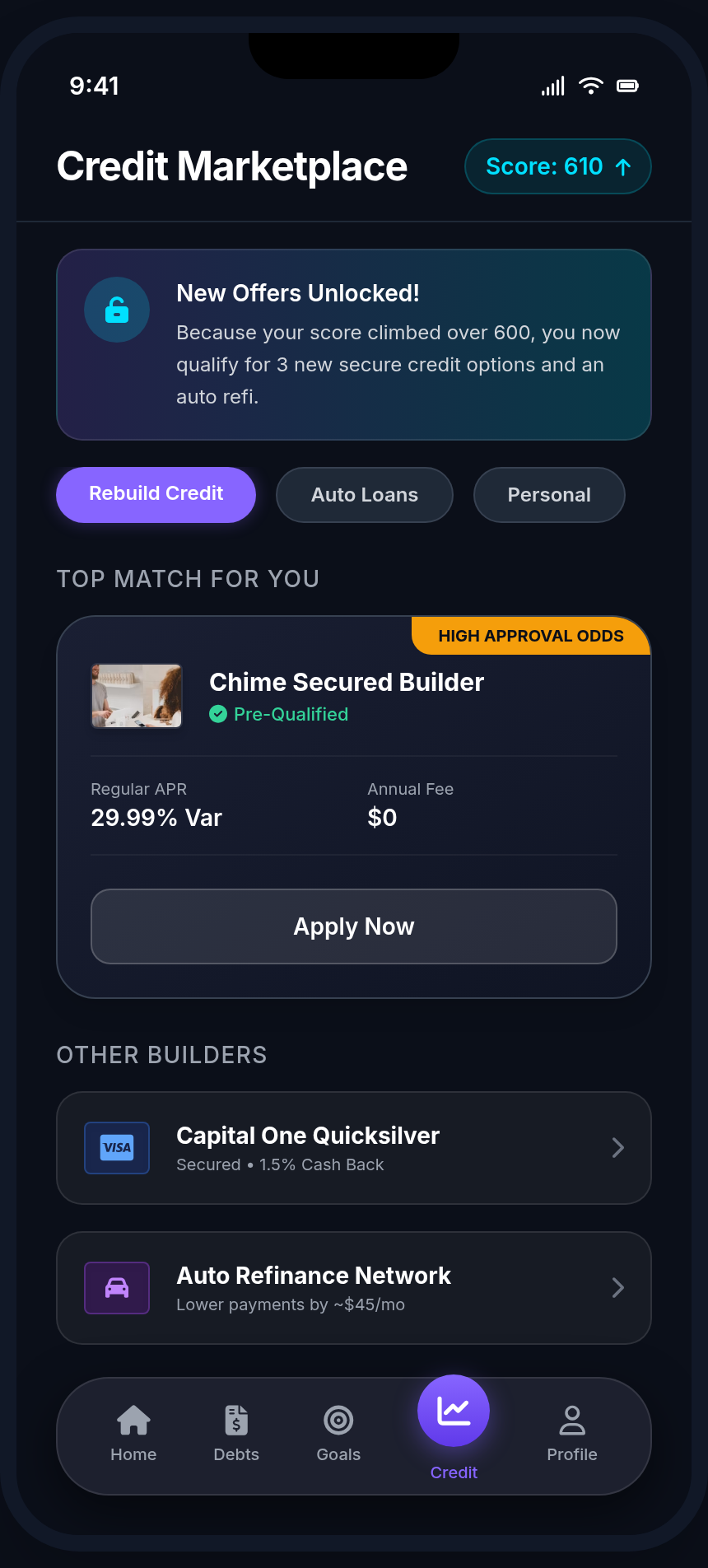 Settle app — Compare offers